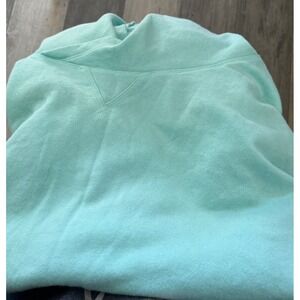 Fabletics‎ Aqua Blue 3X Sweatshirt Pullover Hoodie Athleisure short sleeves